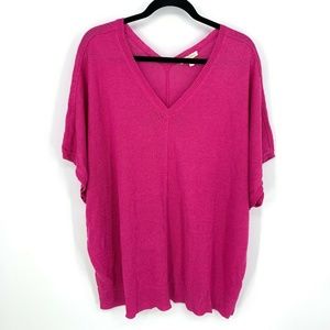 Eileen Fisher 100% Linen Dolman Sleeve Pullover